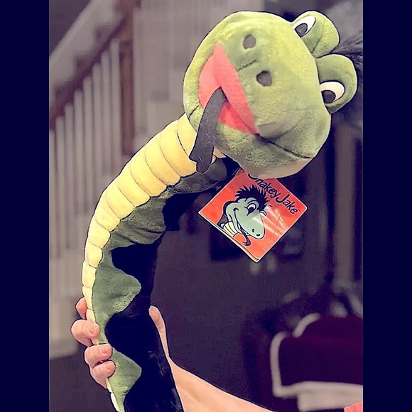 Snakey Jake By Aurora World inc. 2002 W/Original Tags. Shaker In Tail~ 34”L VTG - Picture 1 of 16